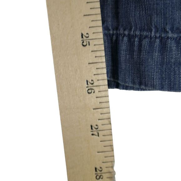 Calvin Klein Chambray Jogger Pants Womens Size 2 Blue High Rise Distressed - Picture 11 of 13